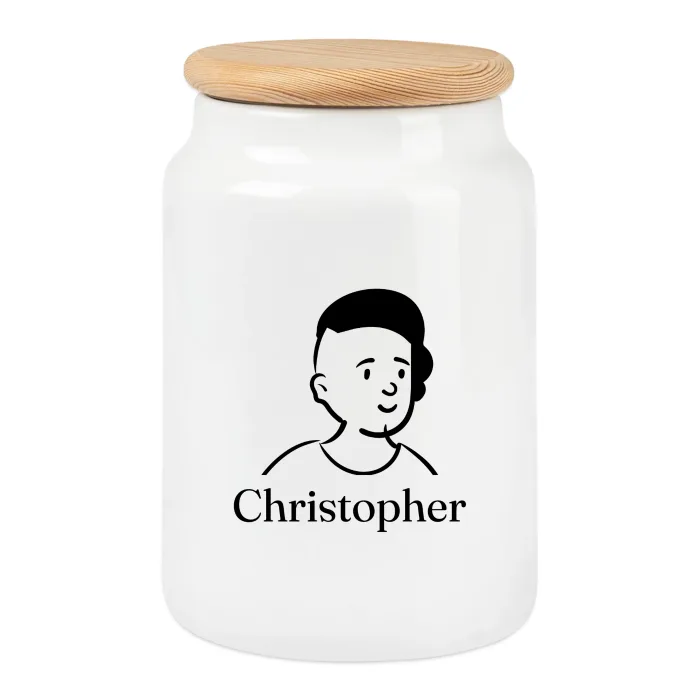 Boîte à biscuits personnalisée au prénom Christopher