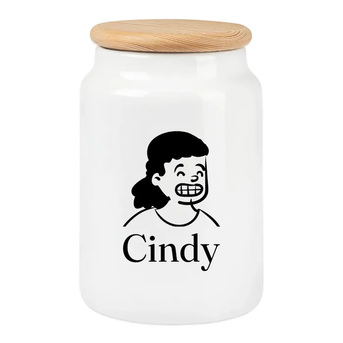Boîte à biscuits personnalisée au prénom Cindy