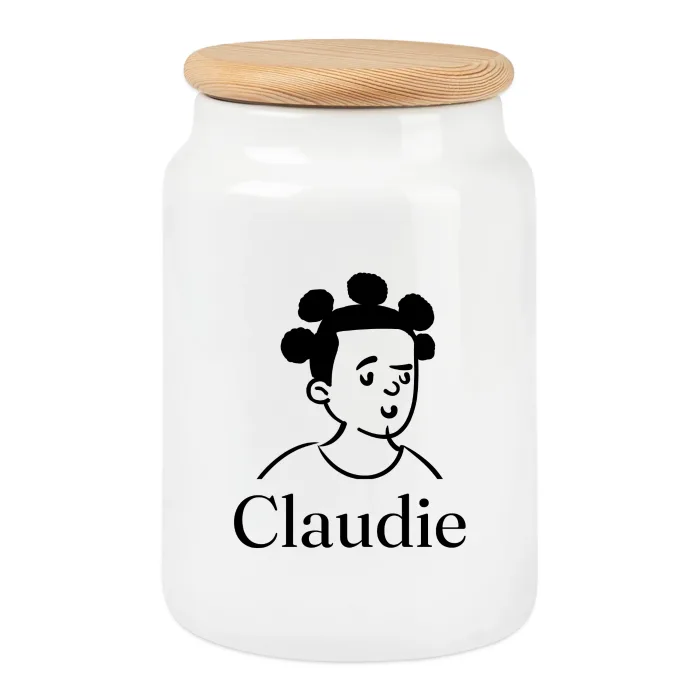 Boîte à biscuits personnalisée au prénom Claudie