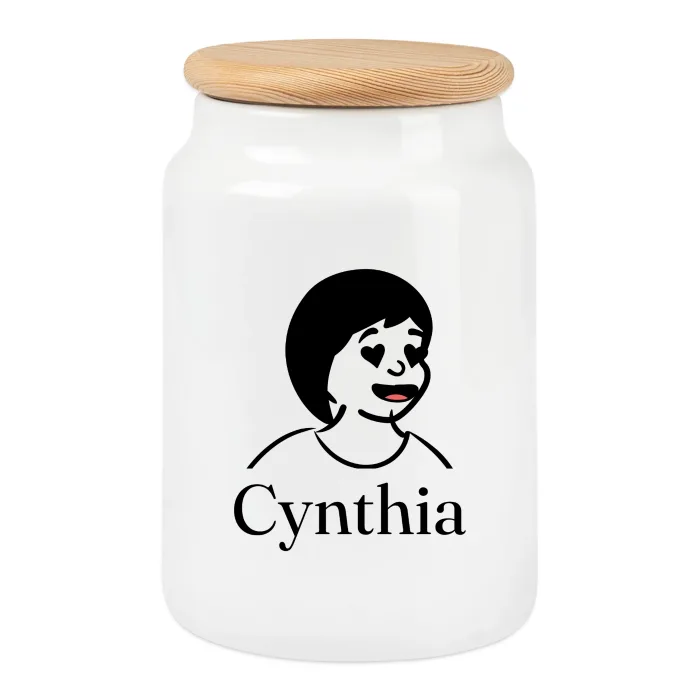 Boîte à biscuits personnalisée au prénom Cynthia
