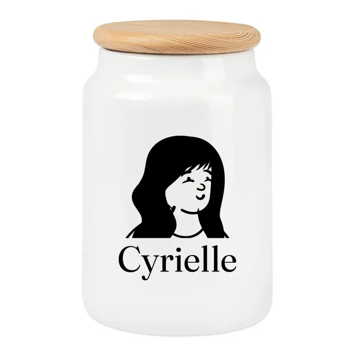 Boîte à biscuits personnalisée au prénom Cyrielle