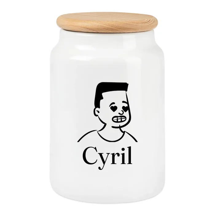 Boîte à biscuits personnalisée au prénom Cyril