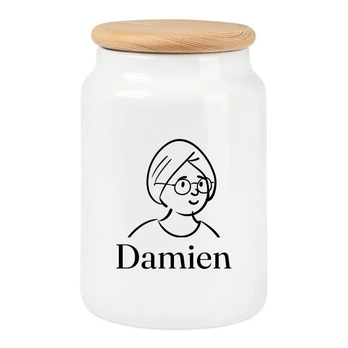 Boîte à biscuits personnalisée au prénom Damien