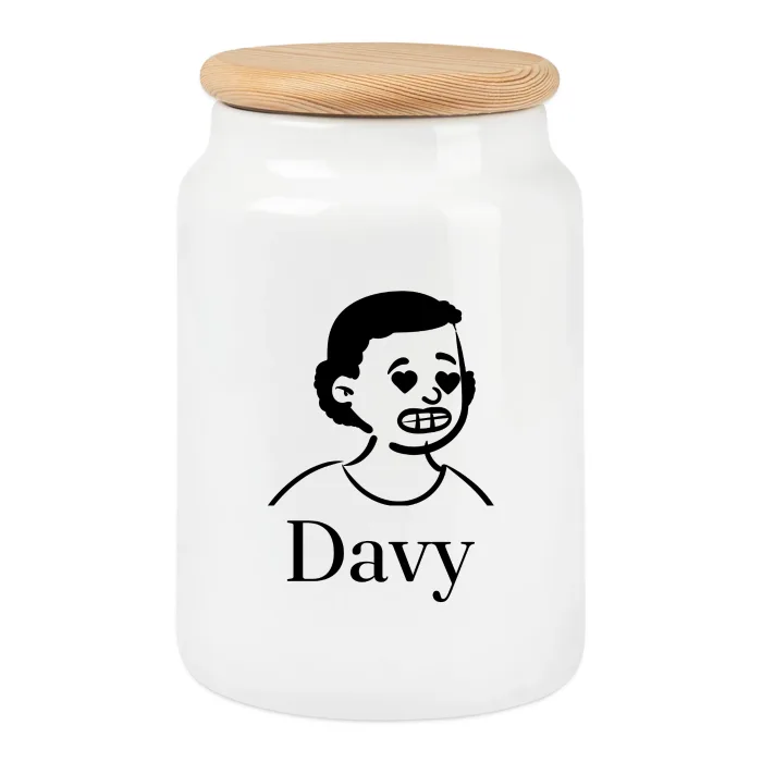Boîte à biscuits personnalisée au prénom Davy