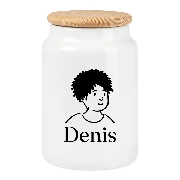 Boîte à biscuits personnalisée au prénom Denis