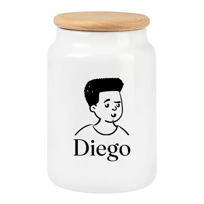 Boîte à biscuits personnalisée au prénom Diego