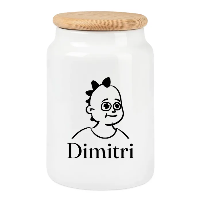 Boîte à biscuits personnalisée au prénom Dimitri