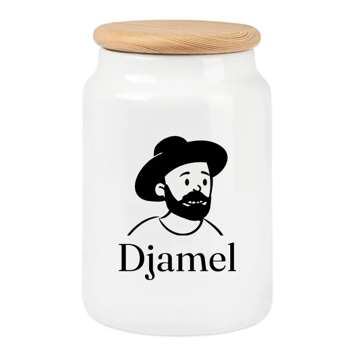 Boîte à biscuits personnalisée au prénom Djamel