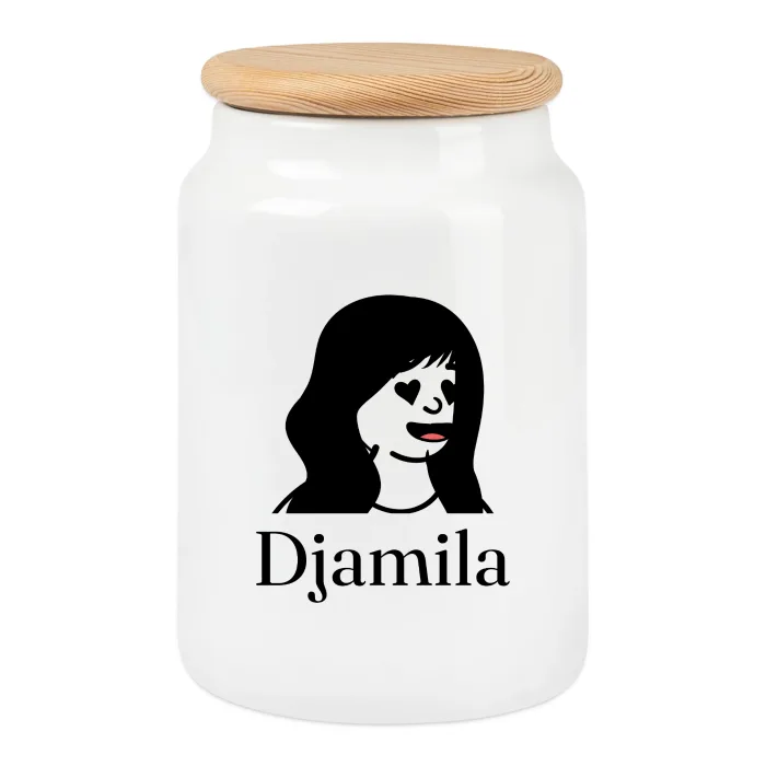 Boîte à biscuits personnalisée au prénom Djamila