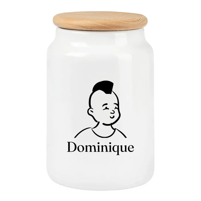 Boîte à biscuits personnalisée au prénom Dominique