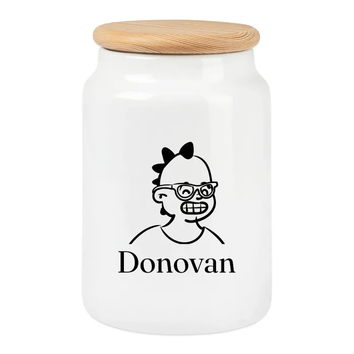 Boîte à biscuits personnalisée au prénom Donovan