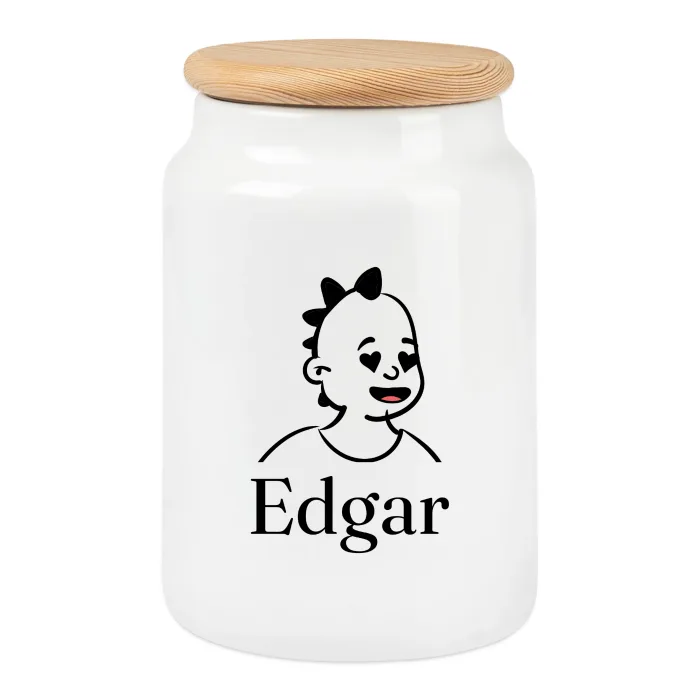 Boîte à biscuits personnalisée au prénom Edgar