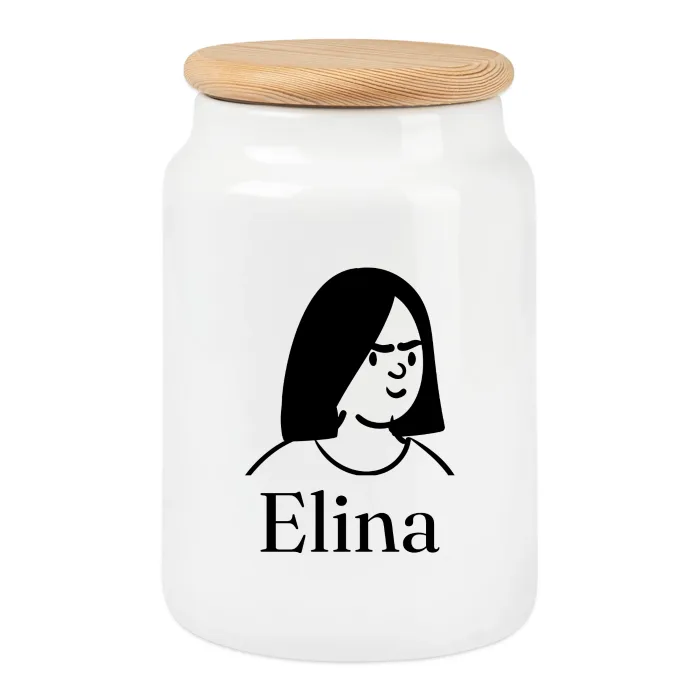 Boîte à biscuits personnalisée au prénom Elina