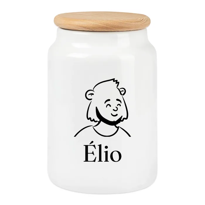 Boîte à biscuits personnalisée au prénom Élio