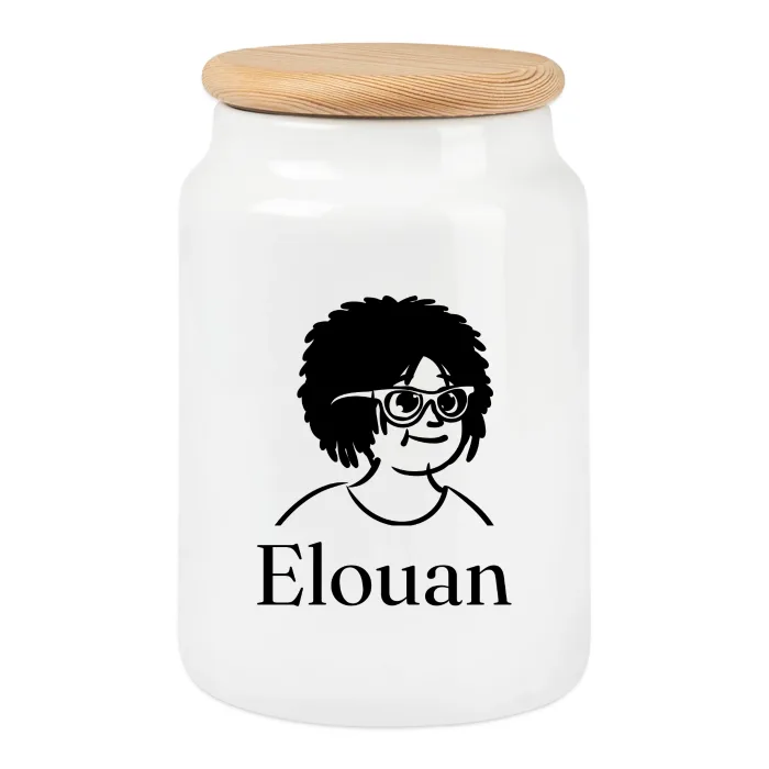 Boîte à biscuits personnalisée au prénom Elouan