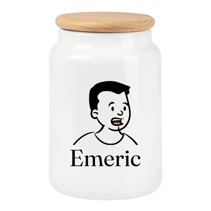 Boîte à biscuits personnalisée au prénom Emeric