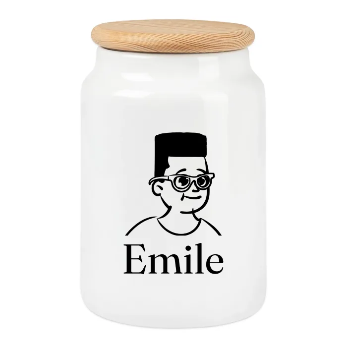 Boîte à biscuits personnalisée au prénom Emile