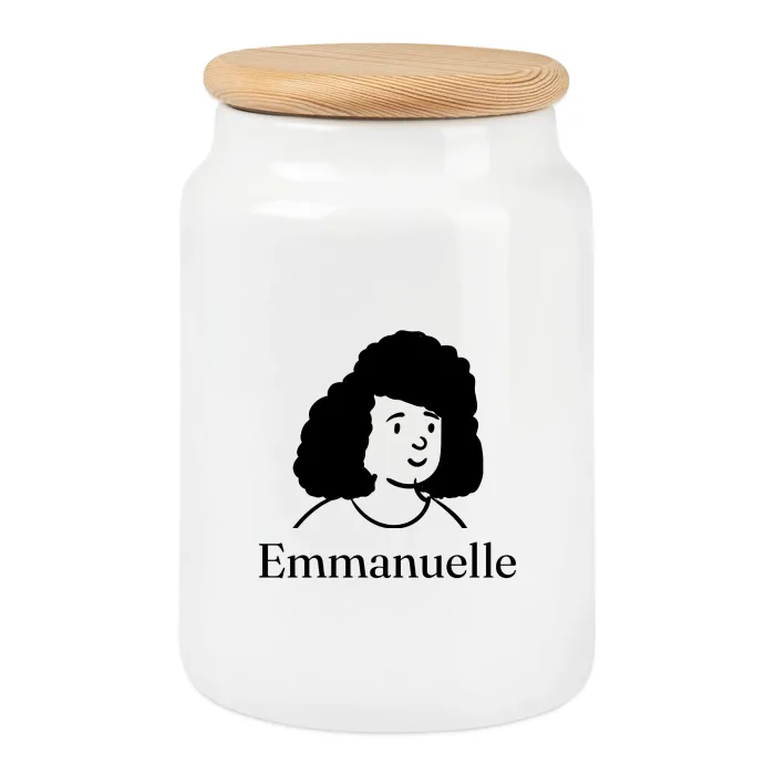 Boîte à biscuits personnalisée au prénom Emmanuelle