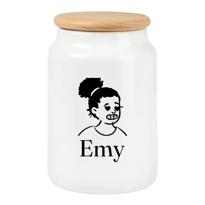 Boîte à biscuits personnalisée au prénom Emy