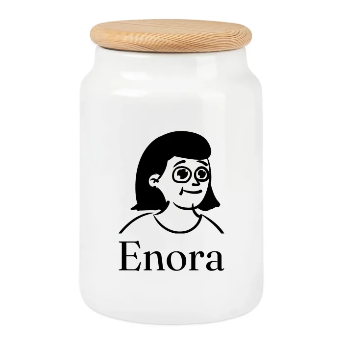 Boîte à biscuits personnalisée au prénom Enora