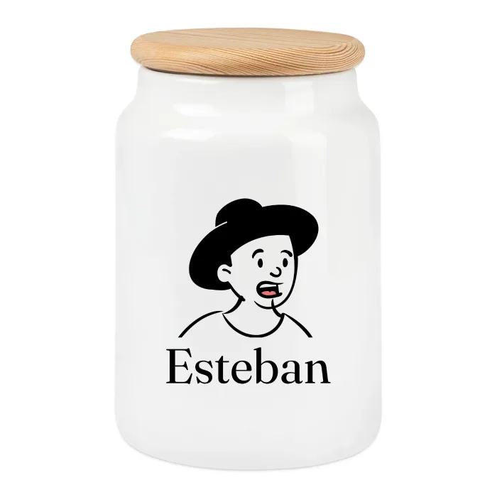 Boîte à biscuits personnalisée au prénom Esteban