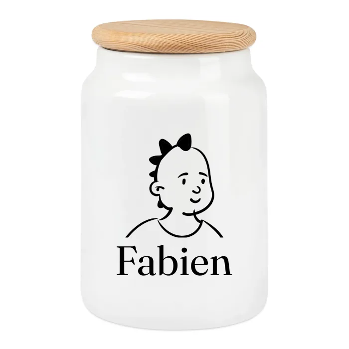 Boîte à biscuits personnalisée au prénom Fabien