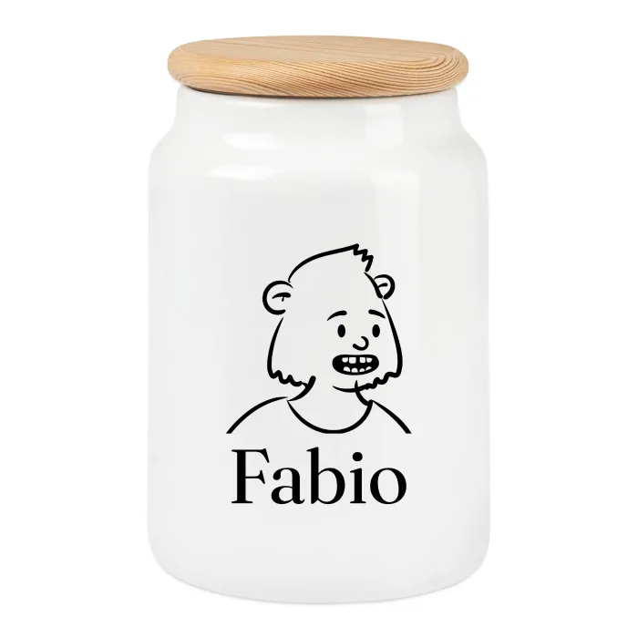 Boîte à biscuits personnalisée au prénom Fabio
