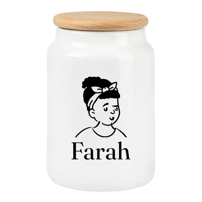 Boîte à biscuits personnalisée au prénom Farah