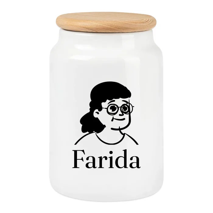 Boîte à biscuits personnalisée au prénom Farida