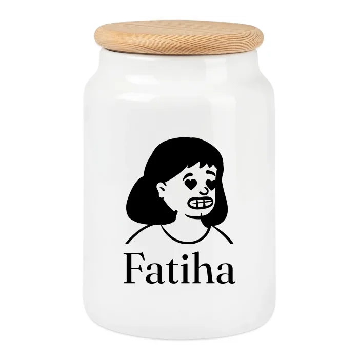 Boîte à biscuits personnalisée au prénom Fatiha