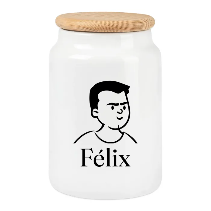 Boîte à biscuits personnalisée au prénom Félix