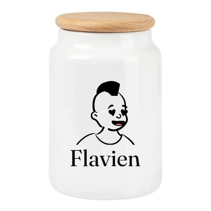 Boîte à biscuits personnalisée au prénom Flavien