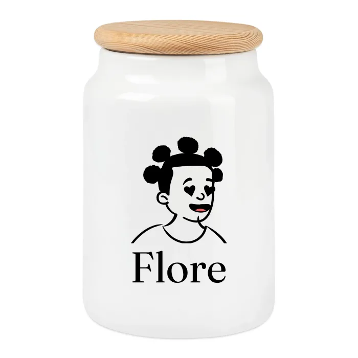Boîte à biscuits personnalisée au prénom Flore