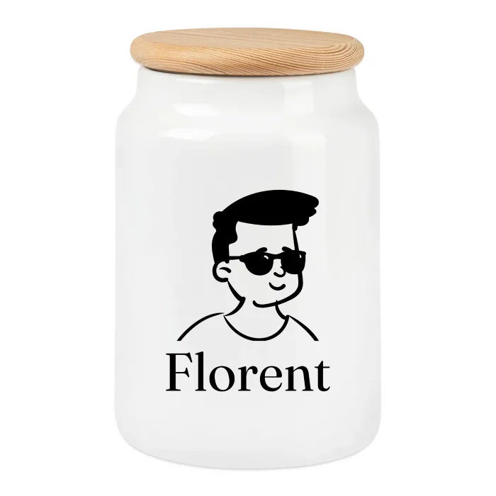 Boîte à biscuits personnalisée au prénom Florent