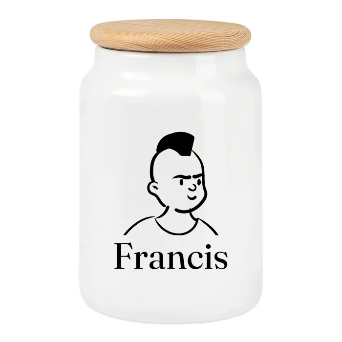 Boîte à biscuits personnalisée au prénom Francis