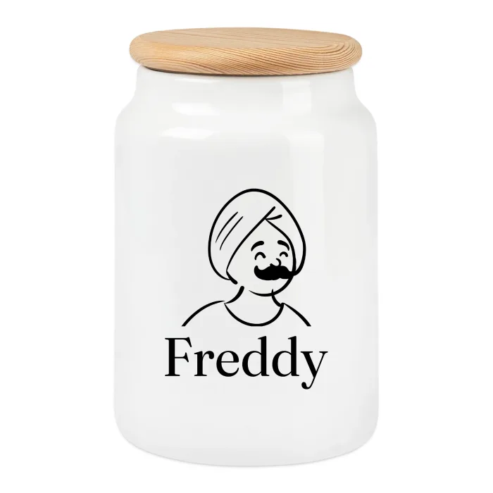 Boîte à biscuits personnalisée au prénom Freddy