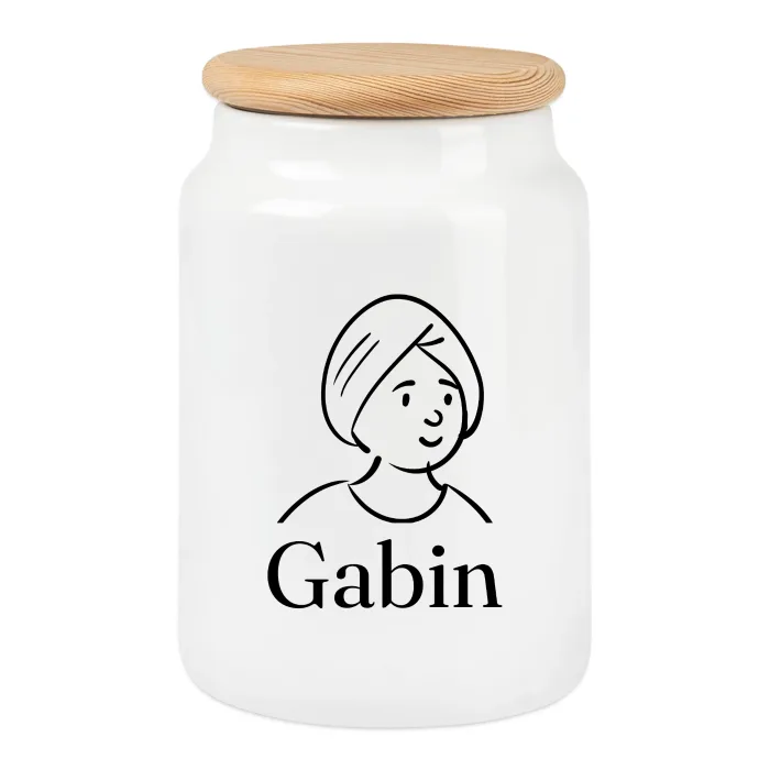 Boîte à biscuits personnalisée au prénom Gabin
