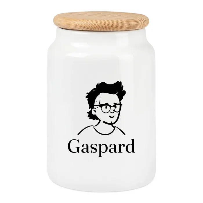 Boîte à biscuits personnalisée au prénom Gaspard