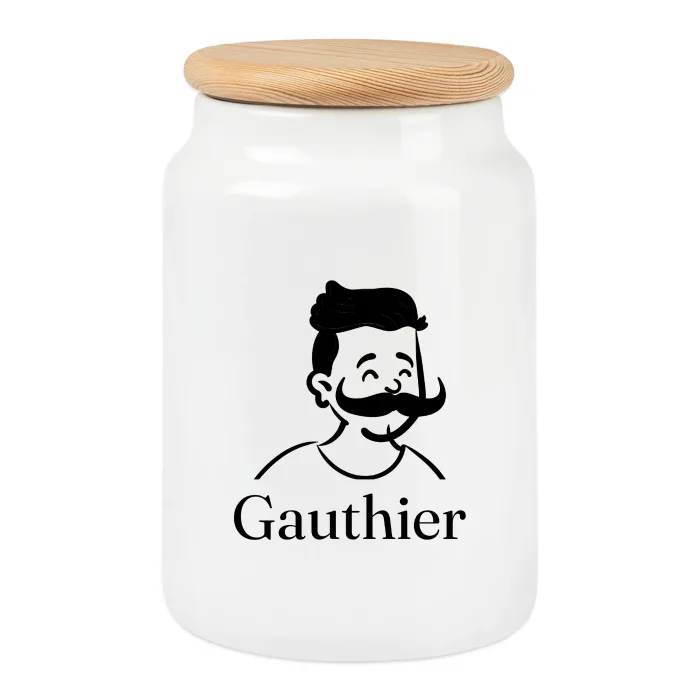Boîte à biscuits personnalisée au prénom Gauthier