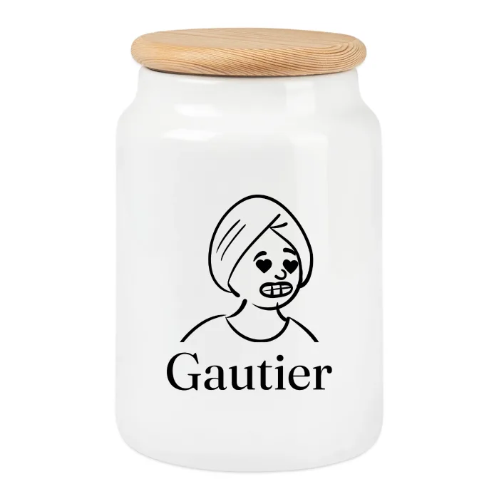 Boîte à biscuits personnalisée au prénom Gautier