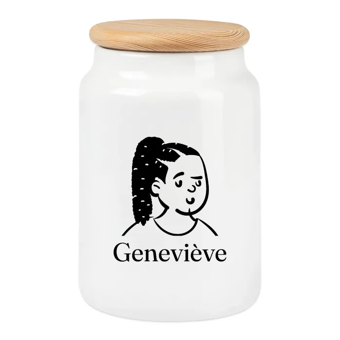 Boîte à biscuits personnalisée au prénom Geneviève