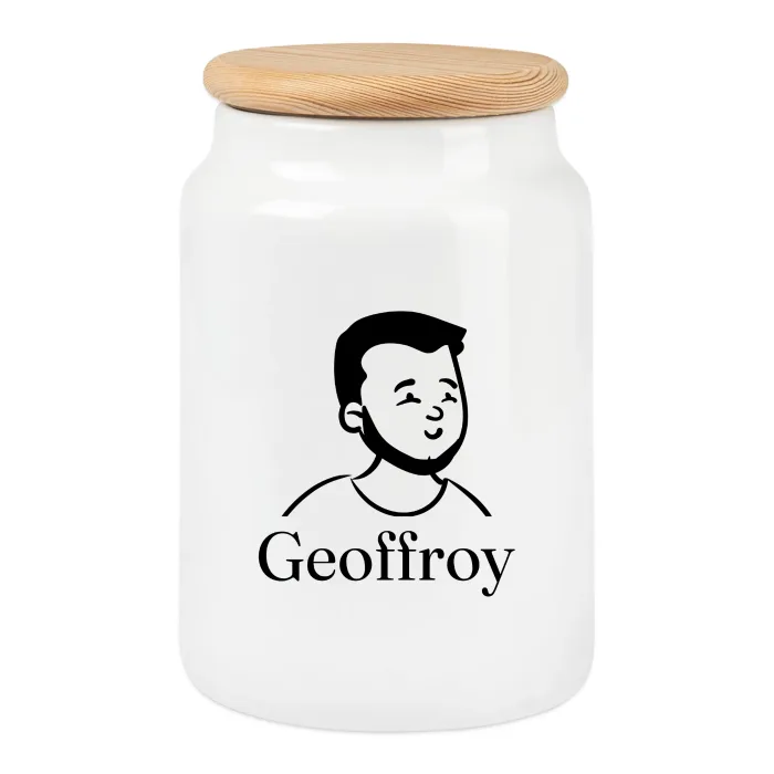 Boîte à biscuits personnalisée au prénom Geoffroy