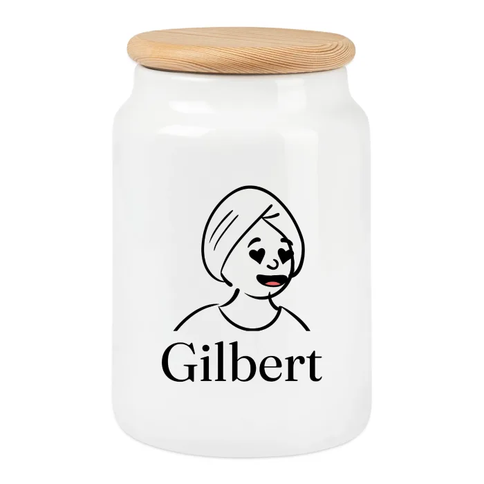 Boîte à biscuits personnalisée au prénom Gilbert