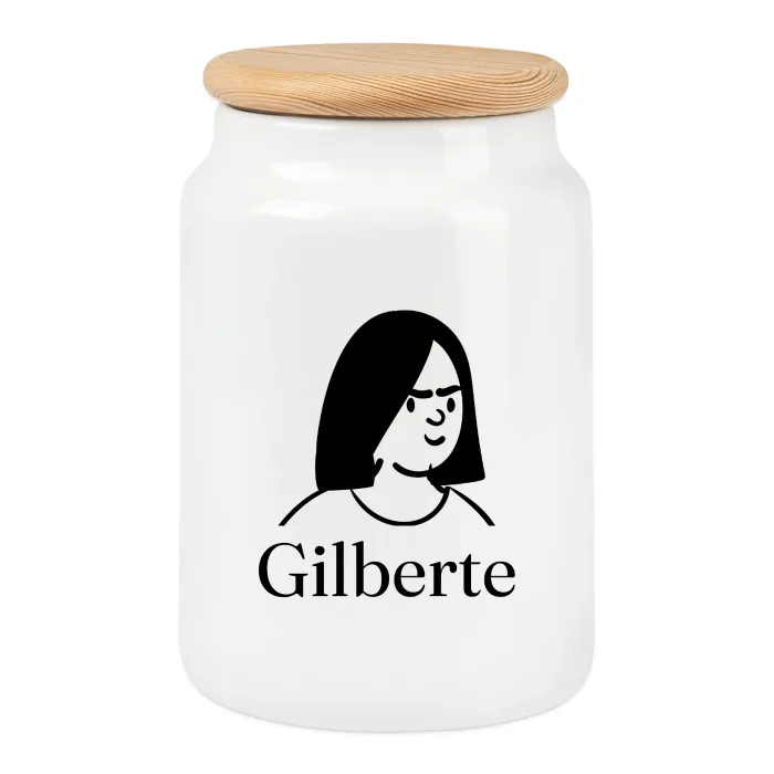 Boîte à biscuits personnalisée au prénom Gilberte