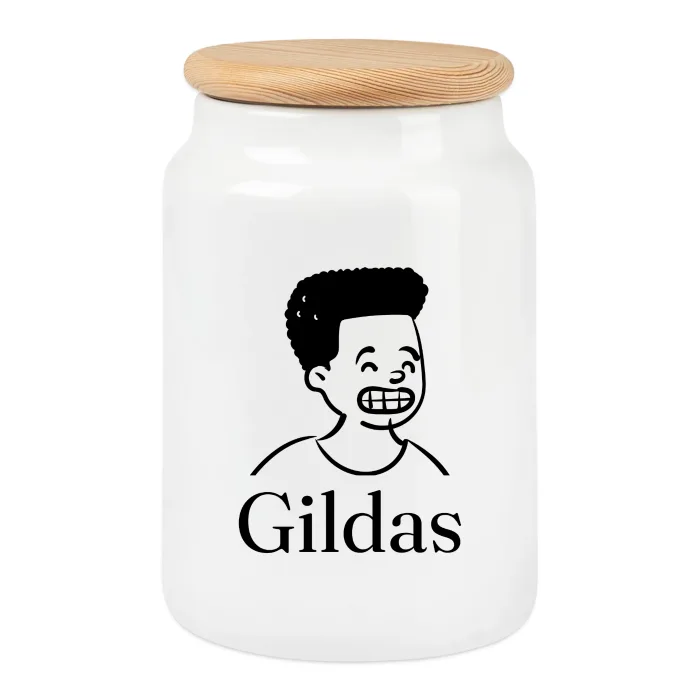 Boîte à biscuits personnalisée au prénom Gildas