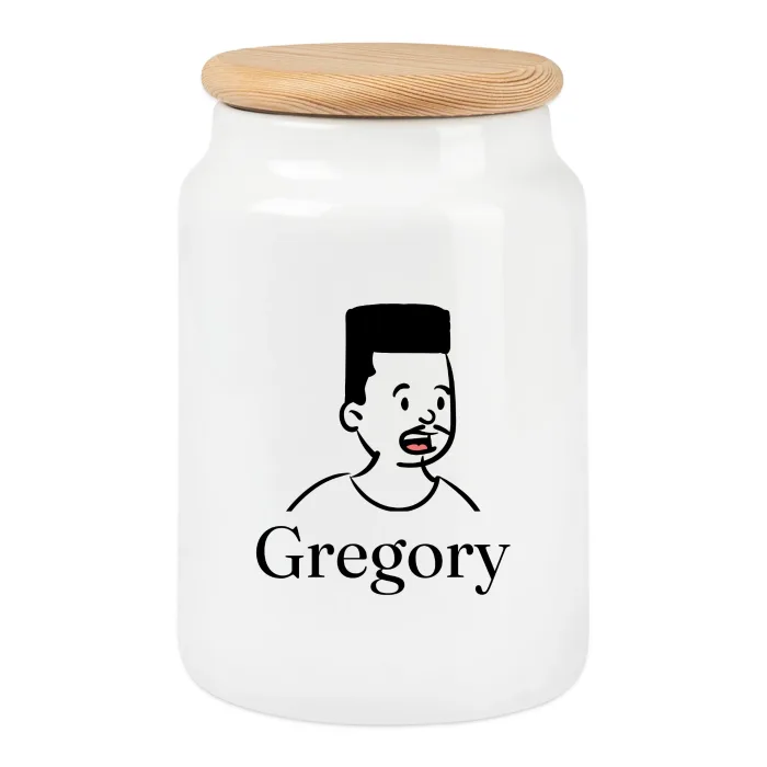 Boîte à biscuits personnalisée au prénom Gregory