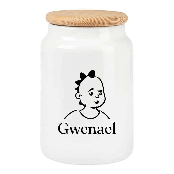 Boîte à biscuits personnalisée au prénom Gwenael