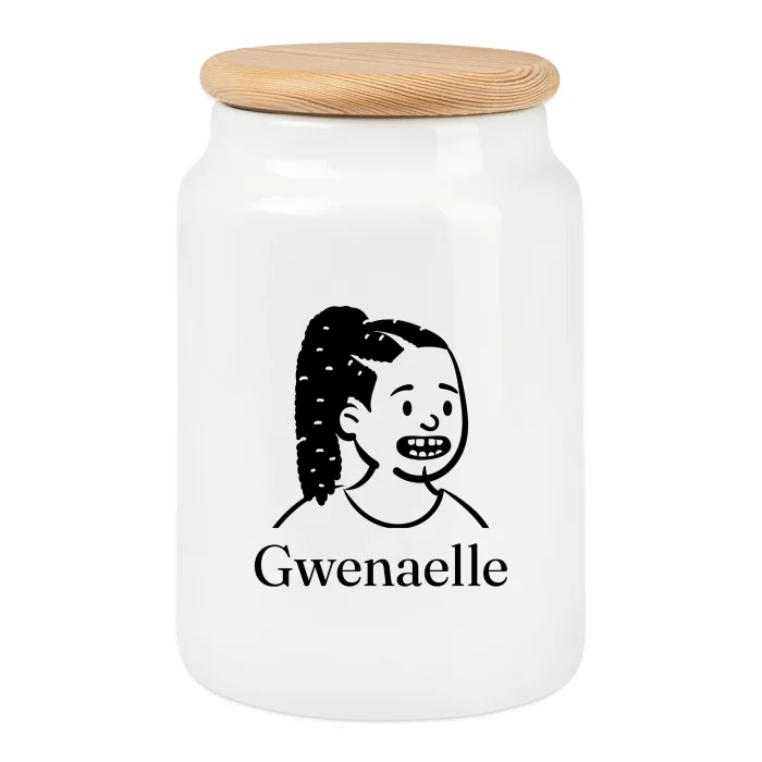 Boîte à biscuits personnalisée au prénom Gwenaelle