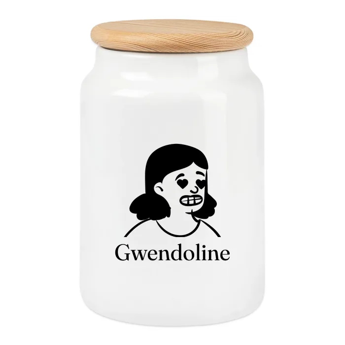 Boîte à biscuits personnalisée au prénom Gwendoline