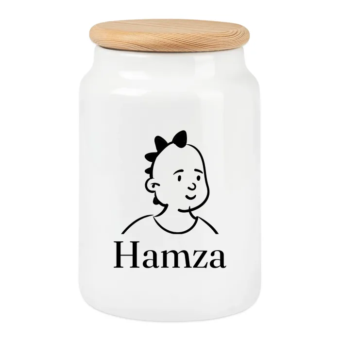 Boîte à biscuits personnalisée au prénom Hamza